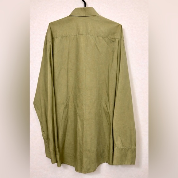 Armando Italian Collection Olive Green Dress Shirt - Size XL - Neck 17.5 - Picture 3 of 6